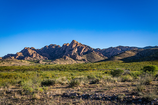 The Dragoon Mountains are a mountain range in Cochise County, Arizona near the historic town of Tombstone.