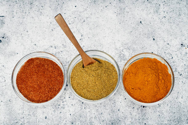 istock Spices and spices in glass saucers. Cooking and kitchen. 1259390607