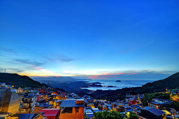 The Night view of Jiufen, a famous sightseeing area in New Taipei City, Taiwan