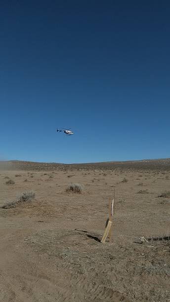 istock Helicopter over the desert 1259419994