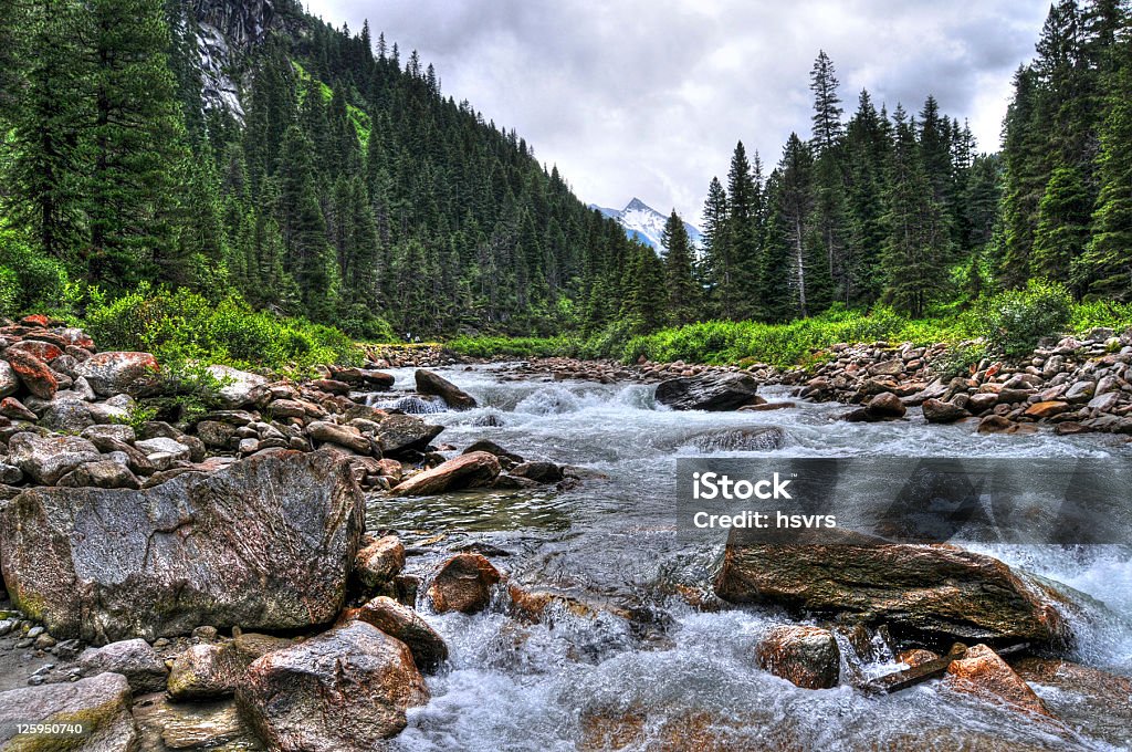 Tryb HDR rzeki Krajobraz (Austria - Zbiór zdjęć royalty-free (Alpy)