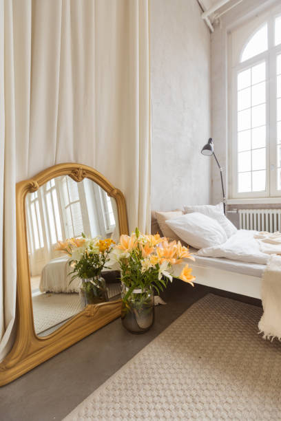 istock Interior of elegant bedroom at home 1259528283