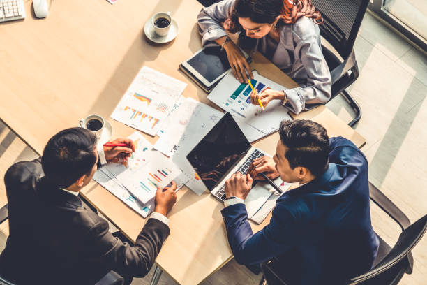 istock Business people group meeting shot from top view 1259553701