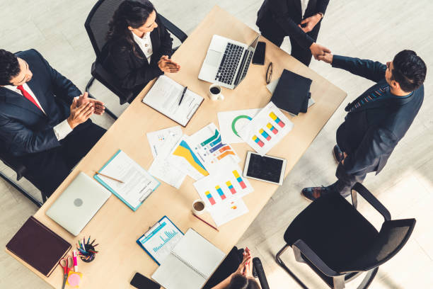istock Business people group meeting shot from top view 1259555086