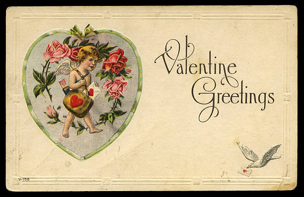 Valentine Greetings Stock Photo - Download Image Now - Valentine Card, Retro  Style, Valentine's Day - Holiday - iStock