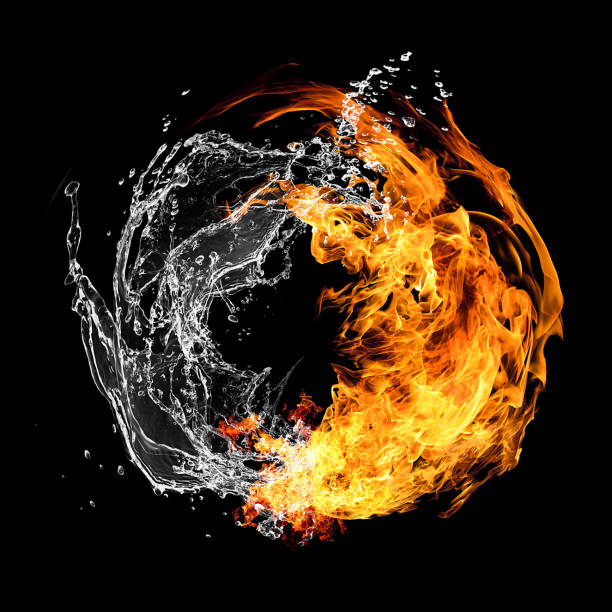 Fire and flames from a real fire