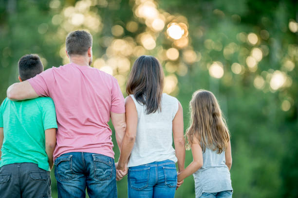 istock Beautiful family outside together 1259615933