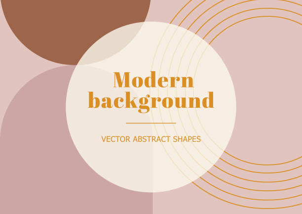 Abstract stylish templates with geometric shapes and line in nude pastel colors. Neutral background in minimalist style. Contemporary vector Illustration Abstract stylish templates with geometric shapes and line in nude pastel colors. Neutral background in minimalist style. Contemporary vector Illustration terra stock illustrations