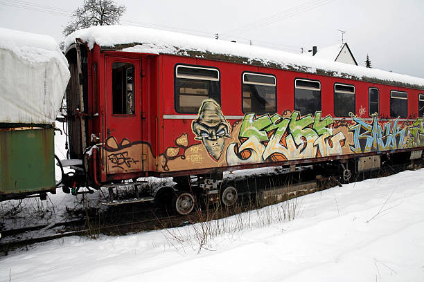 istock old railway car at winter time 125964986