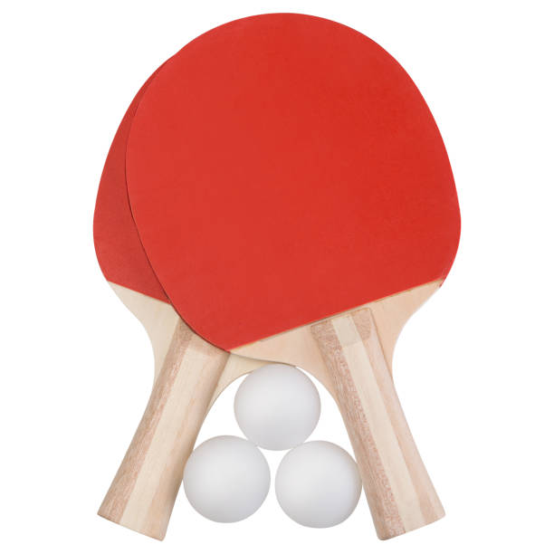 istock two red table tennis rackets and three white balls, set for playing ping pong, on a white background 1259682011