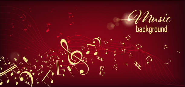 istock Vector Illustration of an Abstract Background with Music notes. Music concept 1259735385