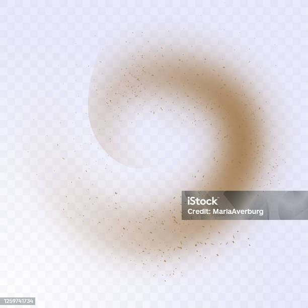 Collected Dust Vector Dust Cloud With Particles Realistic Vector Illustration On Transparent ...