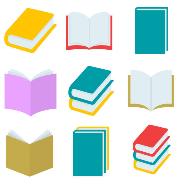 ilustrações de stock, clip art, desenhos animados e ícones de book flat icon, vector illustration isolated on white background - notebook dictionary book contemporary