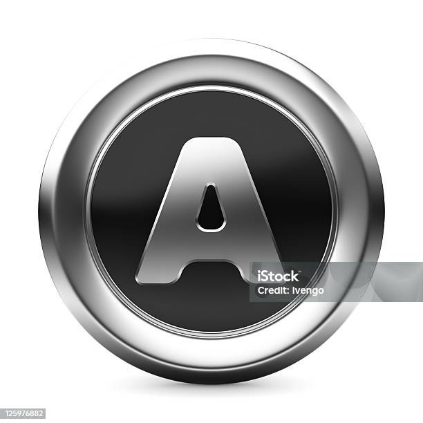 Icon Letter A Stock Photo - Download Image Now - Alphabet, Circle, Color Image