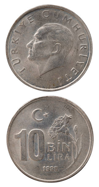istock Old 10 Thousand Turkish Lira Coin 1259784443