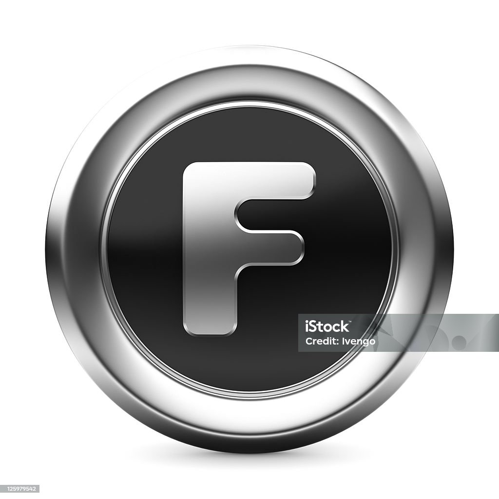 Icona di Lettera F - Foto stock royalty-free di Martelletto