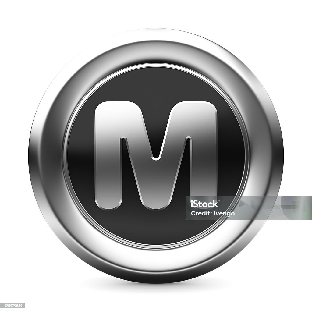 icon letter M  Alphabet Stock Photo