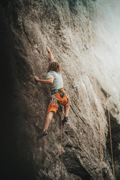 Climber on the Italian Alps