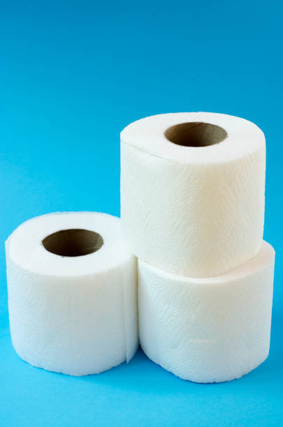 istock Three rolls of white toilet paper 1259864871