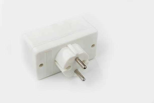 istock 220V electric splitter on a white background 1259912004