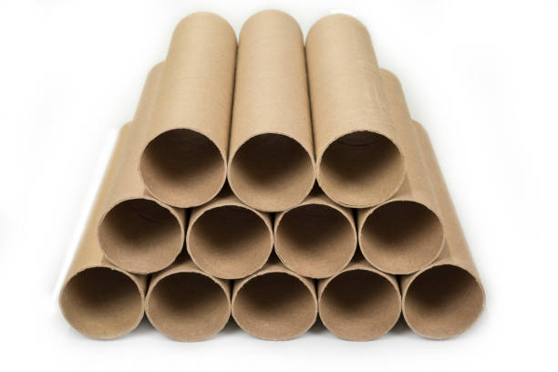 istock Long paper rolls on a white background. Conceptual and environmental. 1259916883