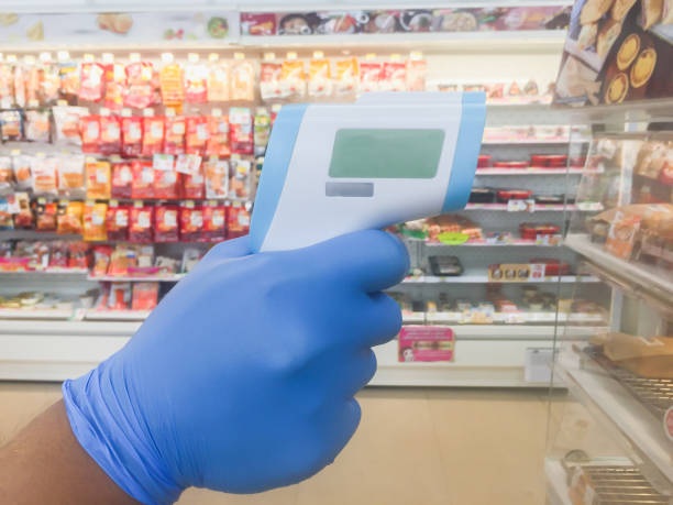 istock Temperature Measurement Device isolated on product shelf background 1259924653