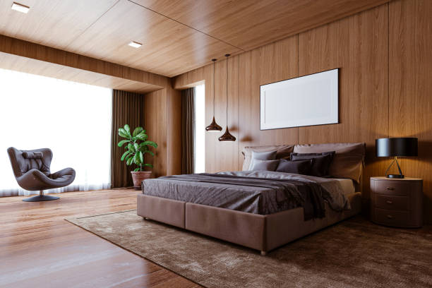 istock 3d render of beautiful bedroom interior room 1259935205