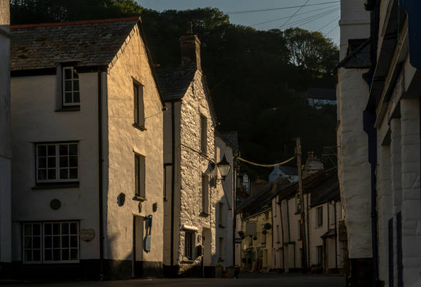 istock Polperro street at sunset 1259936996