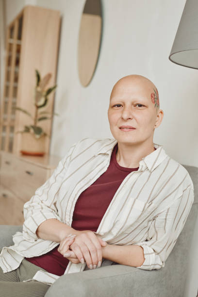 istock Confident Bald Woman Posing for Camera 1260018376