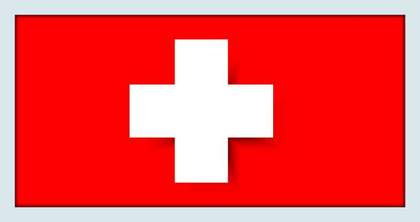 istock Switzerland flag national country symbol. 1260048936