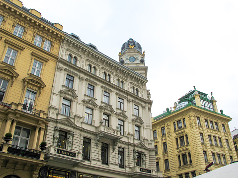 In October 2014, people were walking in the steets of Vienna, Austria.