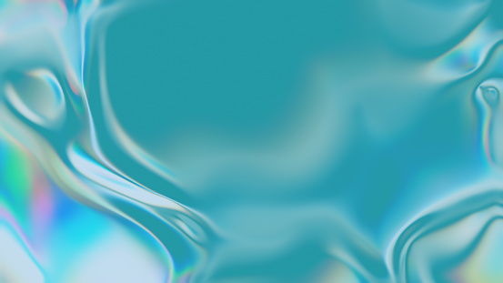 Closeup of Abstract Chromatic fluid waves background. Liquid holographic colorful texture background. Highly-textured. High quality details.