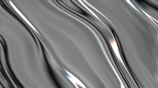 Primer plano del fondo de ondas fluidas cromáticas abstractas. Fondo de textura holográfica líquida de colores. Altamente texturizado. Detalles de alta calidad. photo