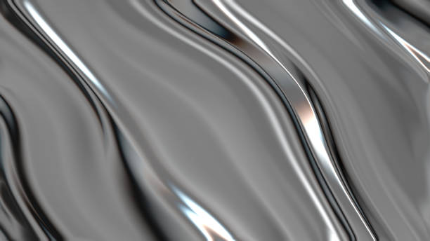 closeup of abstract chromatic fluid waves background. liquid holographic colorful texture background. highly-textured. high quality details. - chrome imagens e fotografias de stock