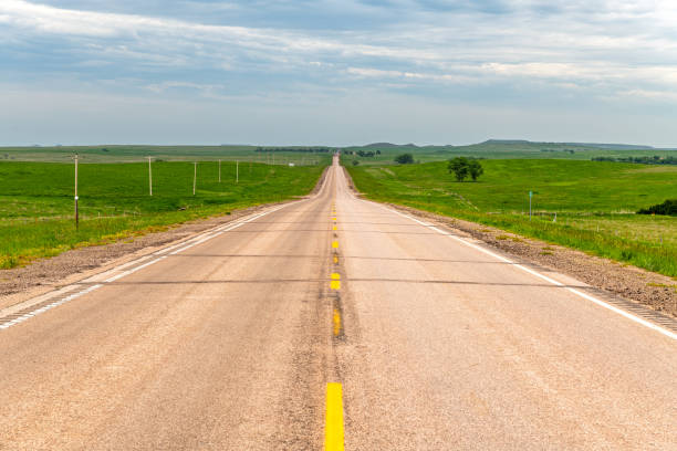 istock Rural roadway across the Great Plains 1260119380