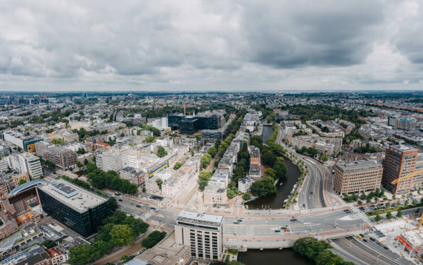 istock Amsterdam cityscape drone view from above in summer 1260123231