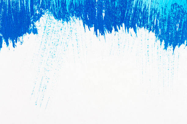 istock Abstract brushed blue acrylic arts background 1260123818