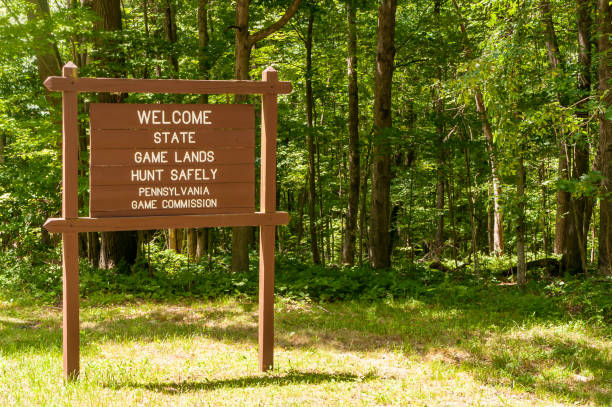 istock A Pennsylvania Game Commission welcome to state game land sign 1260129951