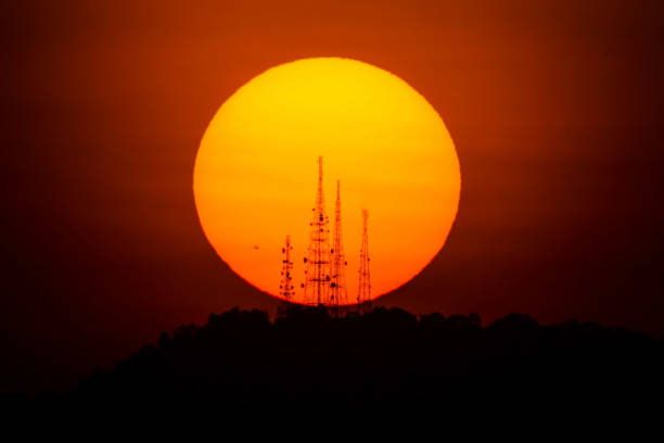 istock Isolated sun view with silhouette for blur background 1260132855