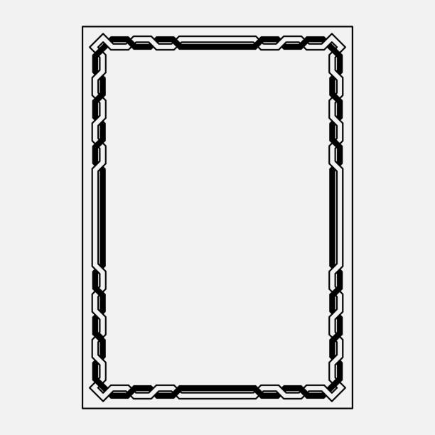 ilustraciones, imágenes clip art, dibujos animados e iconos de stock de frame vector, diseño original - certificate bookplate decoration retro revival