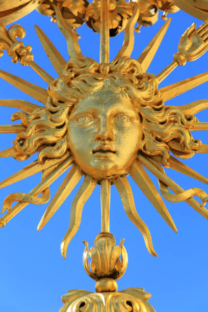 Sun King The Royal Gate Gilded With Fine Gold The Palace Of Versailles  Royal Golden Gate Versailles Yvelines Iledefrance France Europe Stock Photo  - Download Image Now - iStock