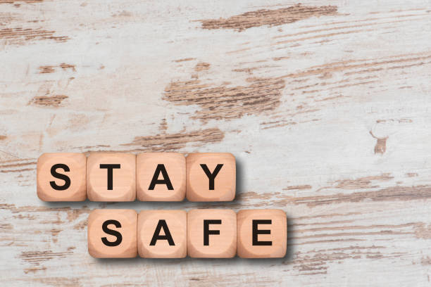 istock Stay safe written on wooden cubes 1260184801