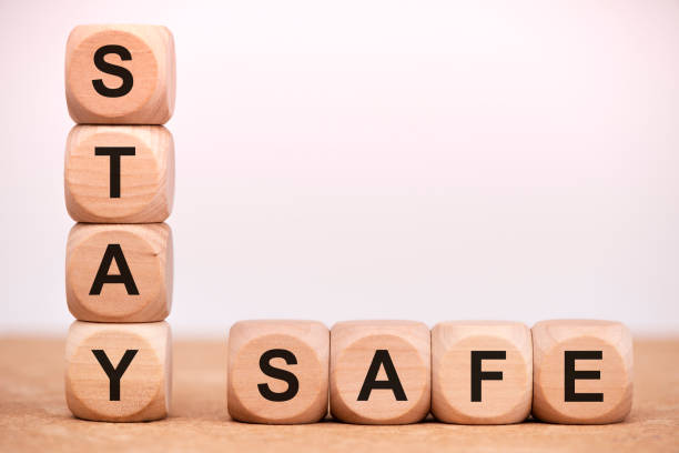 istock Stay safe written on wooden cubes 1260192967