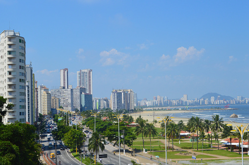 The Santos and São Vicente region has beautiful beaches and modern buildings