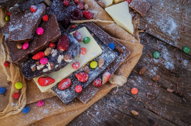 istock Chocolate with candies and berries 1260245254