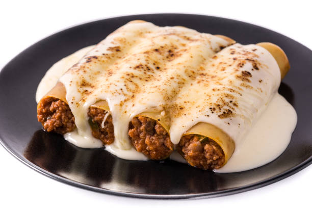 istock Delicious meat cannelloni pasta 1260247418