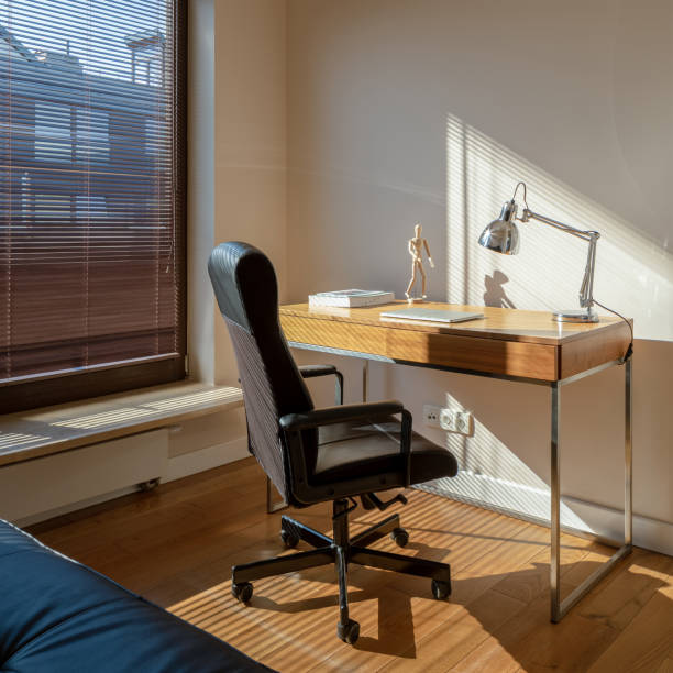 istock Simple wooden desk to study 1260252953