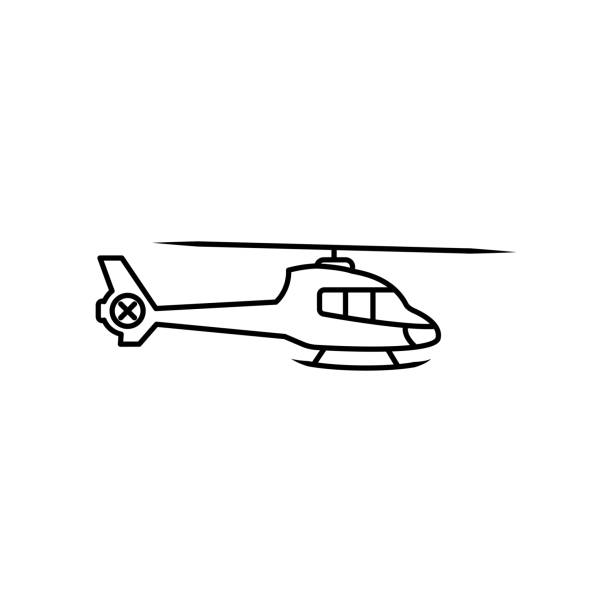 illustrations, cliparts, dessins animés et icônes de icône d’hélicoptère design plat à la mode - pilot cockpit airplane training