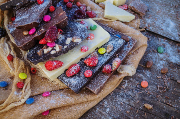 istock Chocolate with candies and berries 1260288682