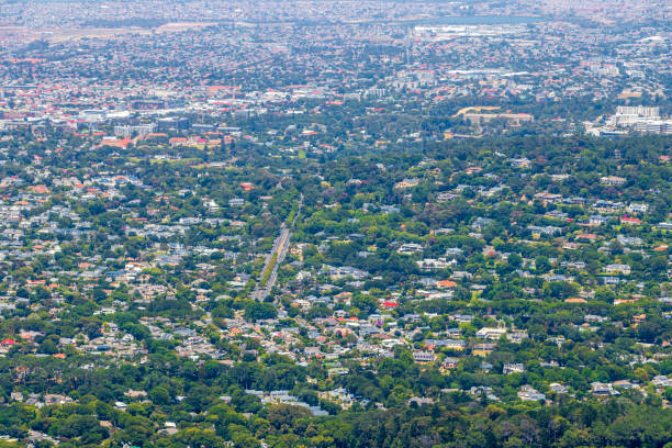 istock Newlands and Claremont, Cape Town panorama from above. 1260300044